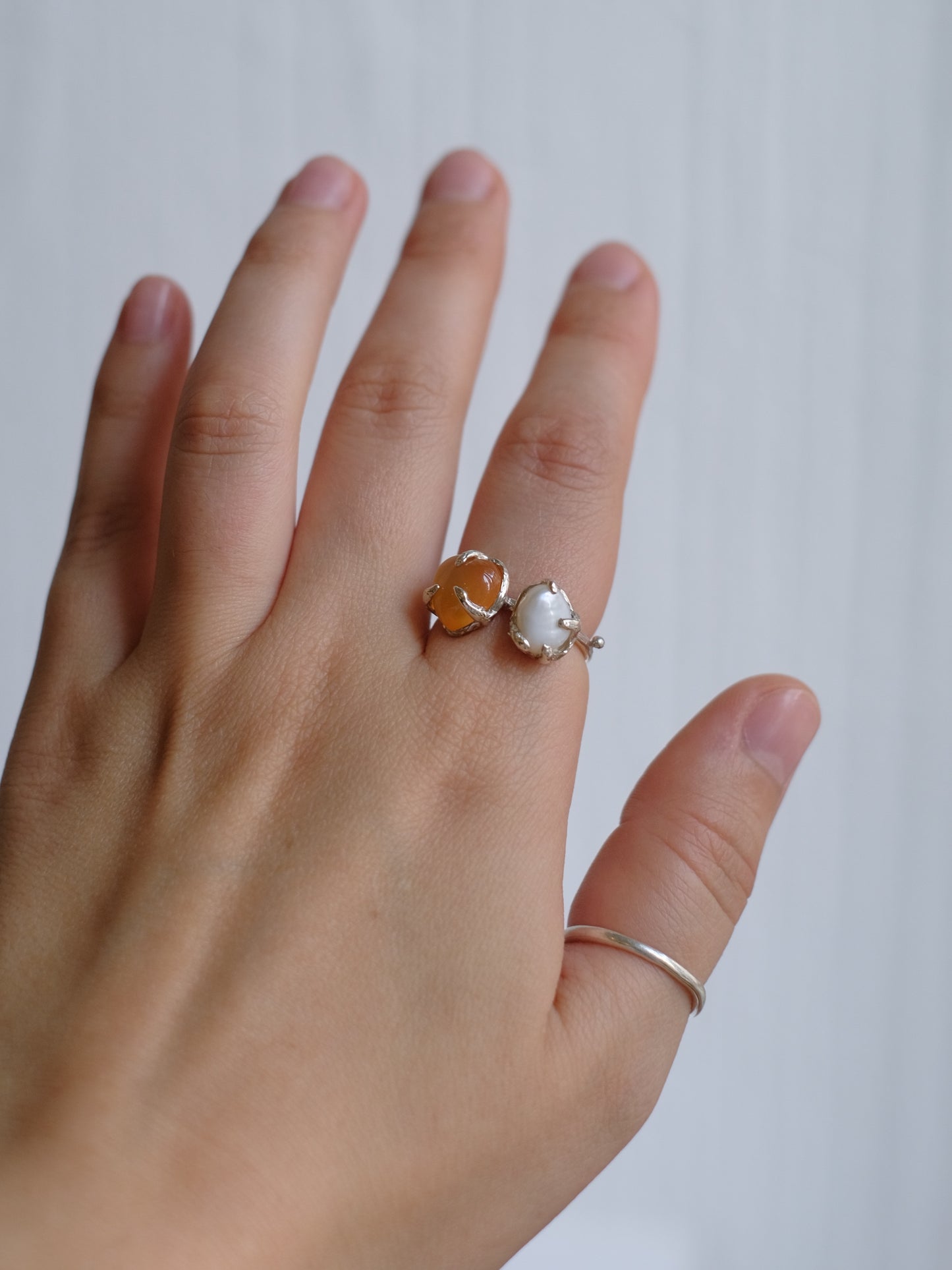 Ring with "Agate and pearls"
