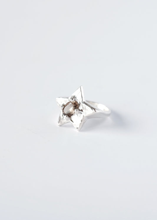 Ring Little Star mit Rauchquarz