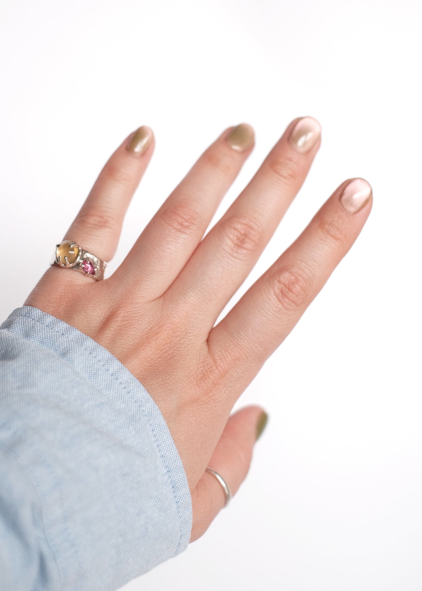 Ring mit Citrin und Turmalin