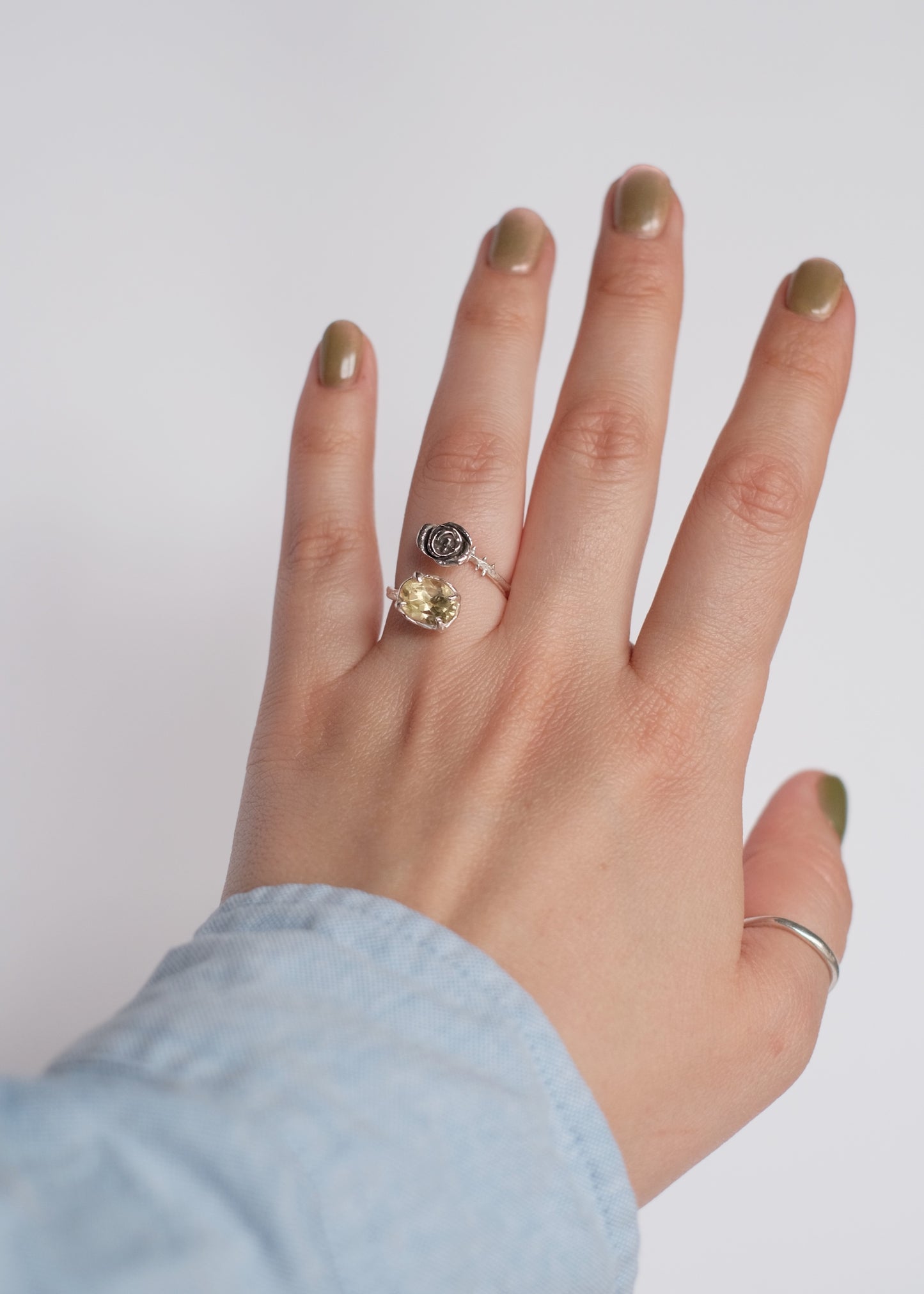 Ring mit Rose und Citrin