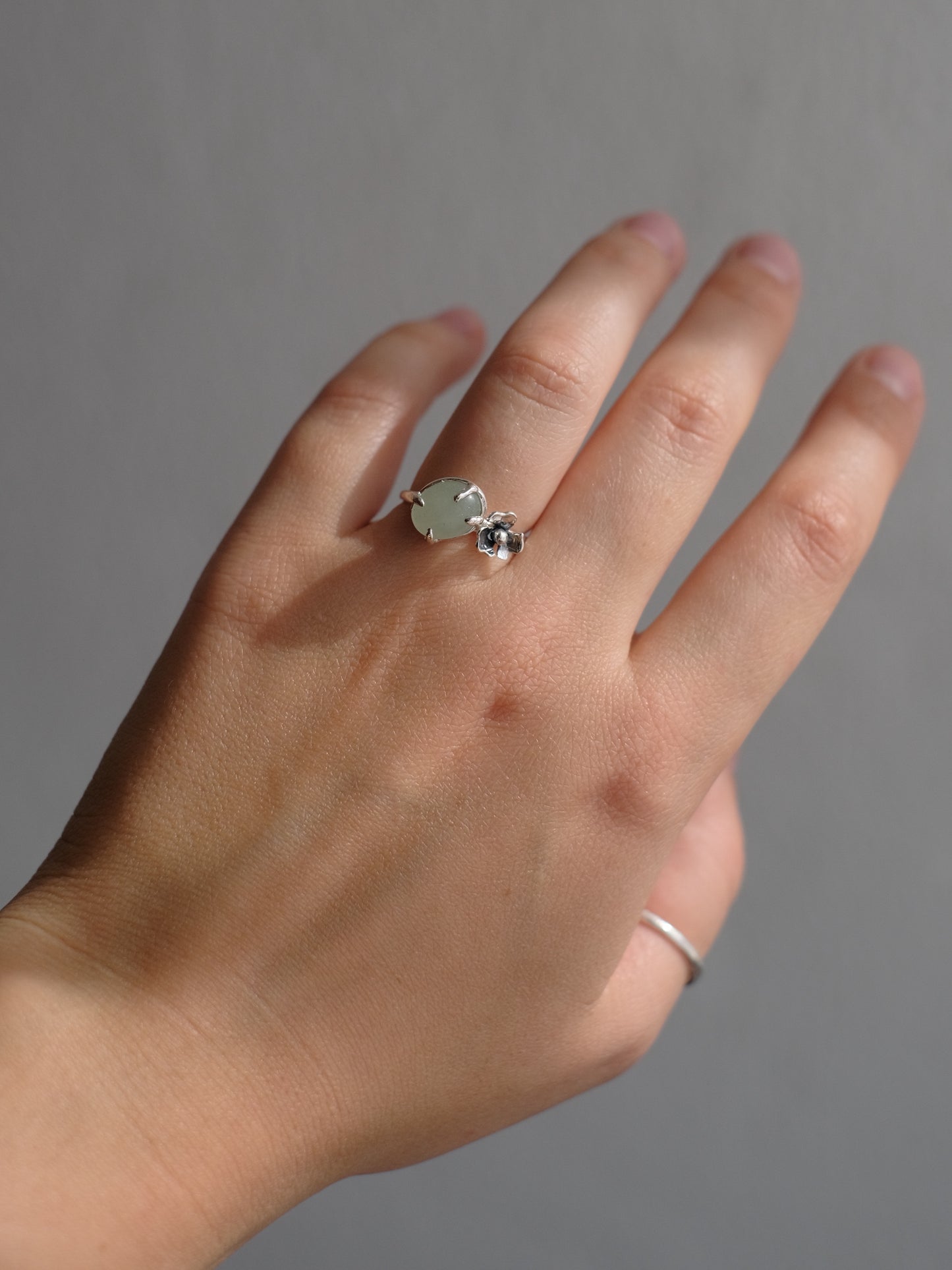 Ring "Chalcedony flower"