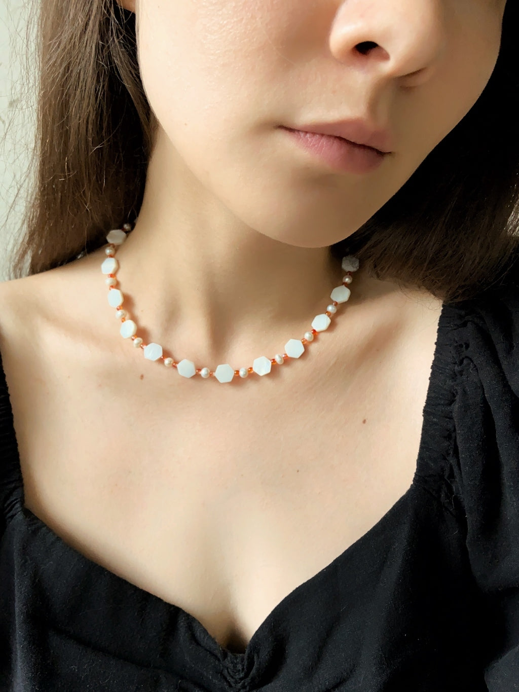 Necklace "Honeycombs"