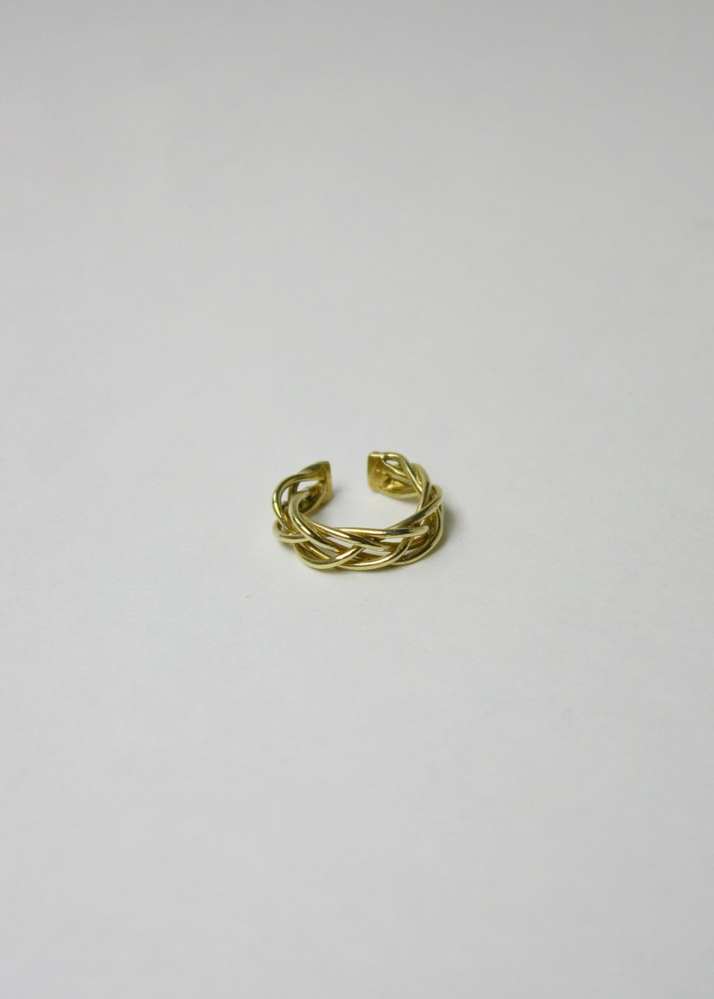 Cuff "Plait" small brass
