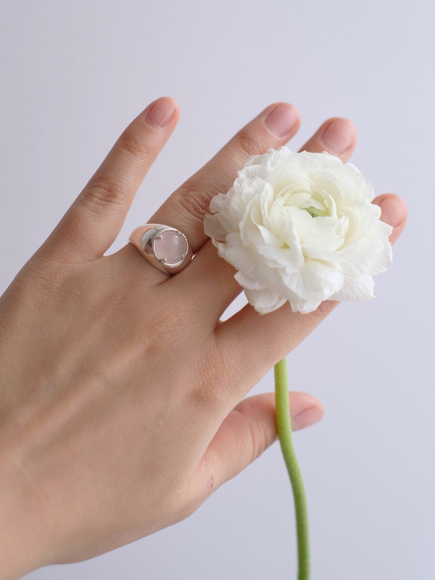 Ring "Jerelo" rose quartz
