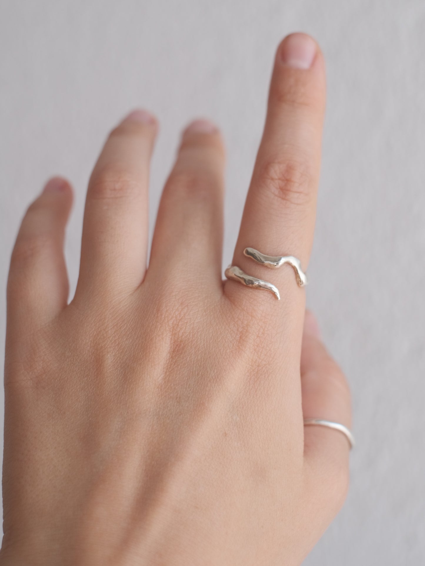 Handmade sterling silver letter S ring - 925 initial jewelry