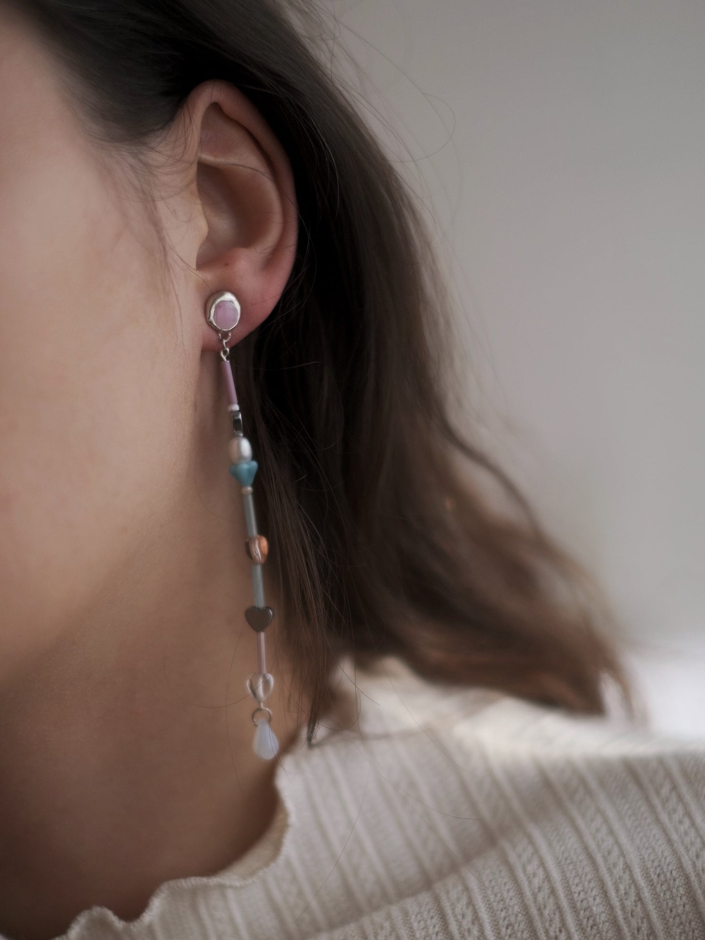 Earrings "Lake with a heart"