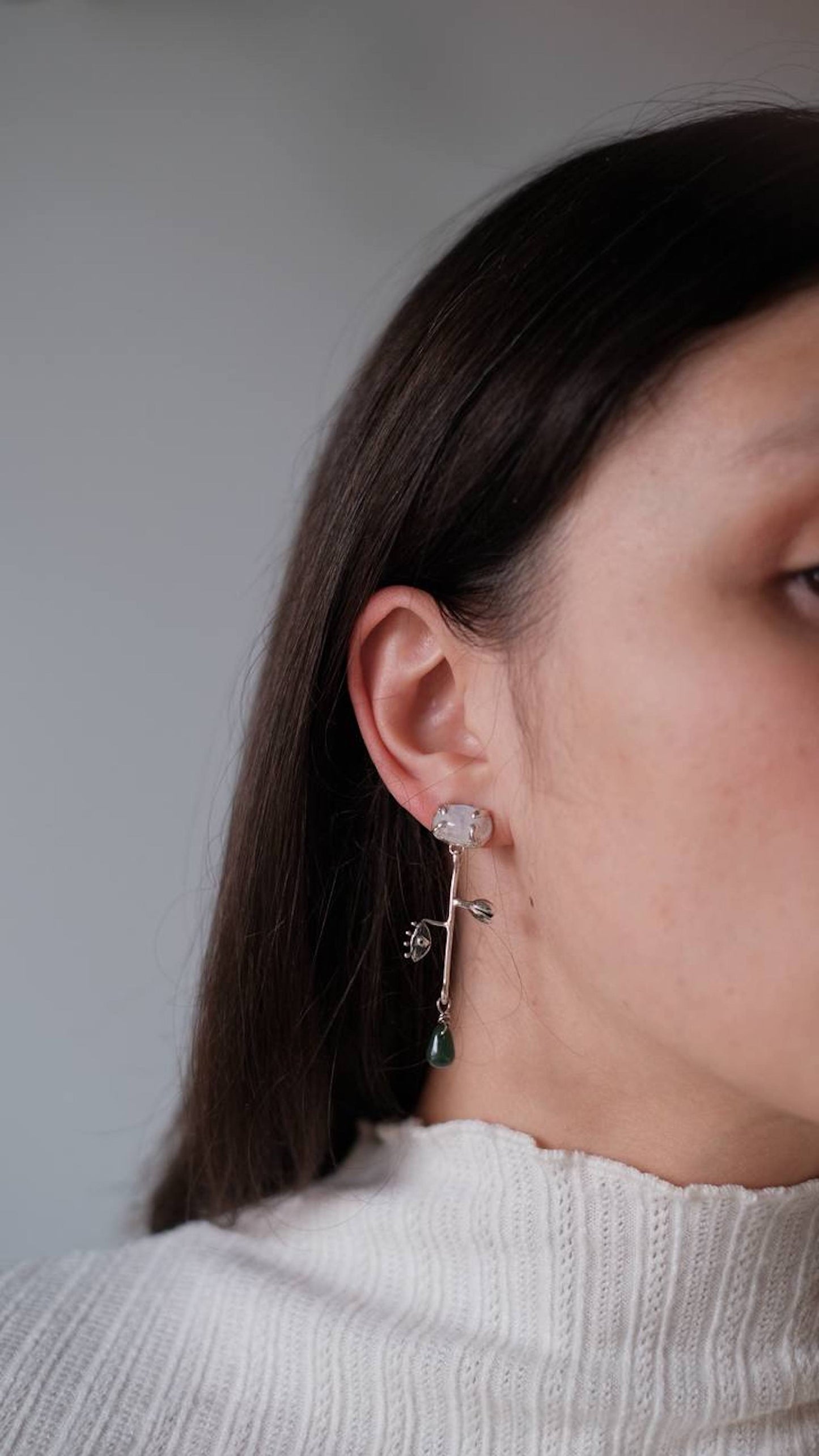 Earrings "Sylnyi Soniashnyk" - Strong Sunflower Sterling Silver 925