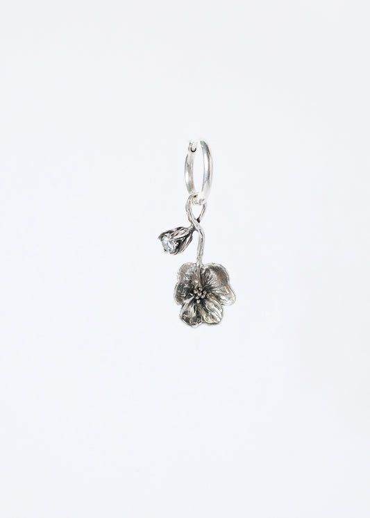 "Kvitka" Handmade Sterling Silver Flower Earrings | 925 Silver | Mono or Pair