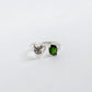Ring Looking Heart with "Chrome diopside"