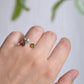 Ring Looking Heart with "Cubic zirconia green"