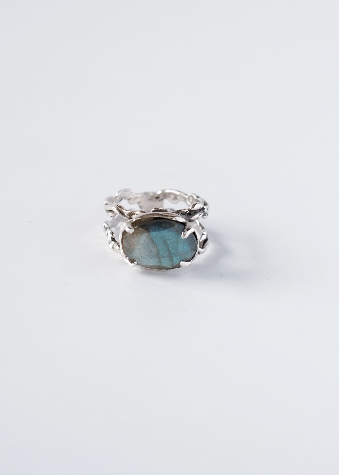Ring with Large Labradorite