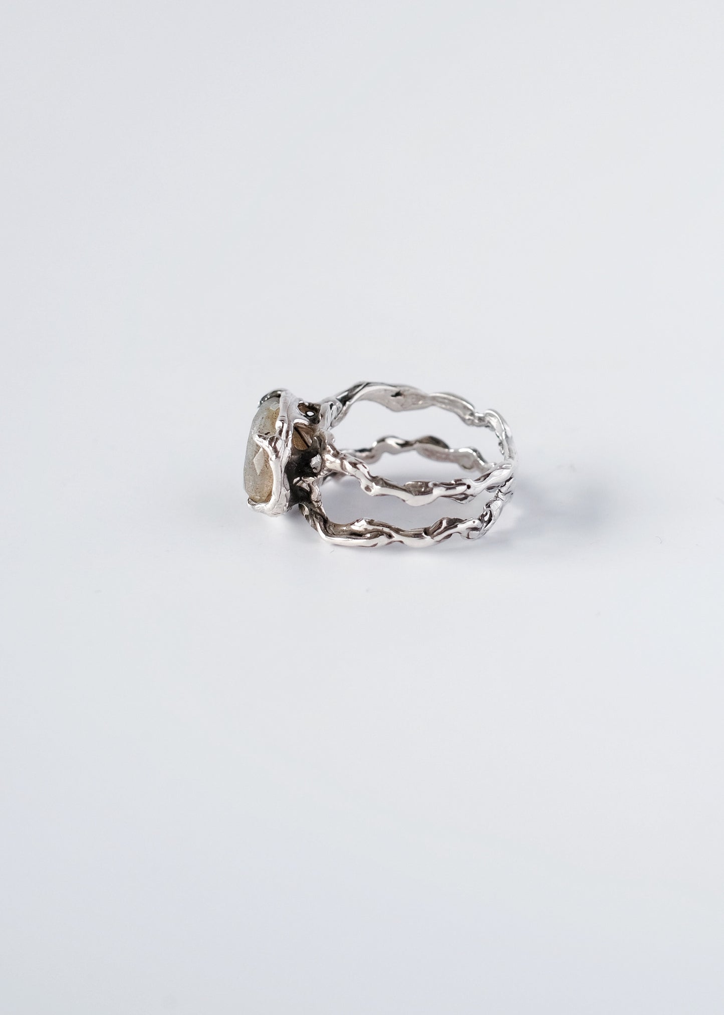 Ring with Large Labradorite