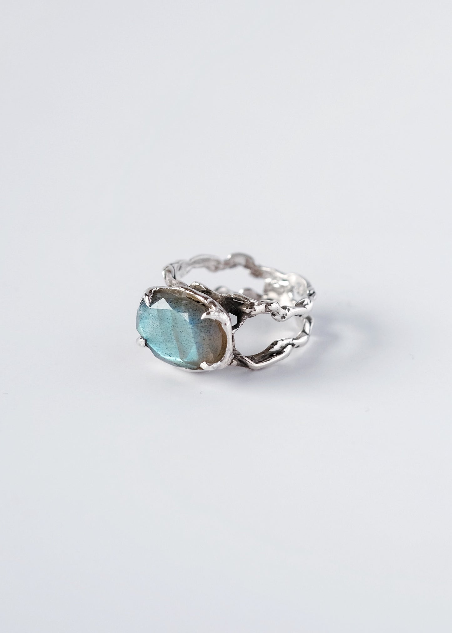Ring with Large Labradorite