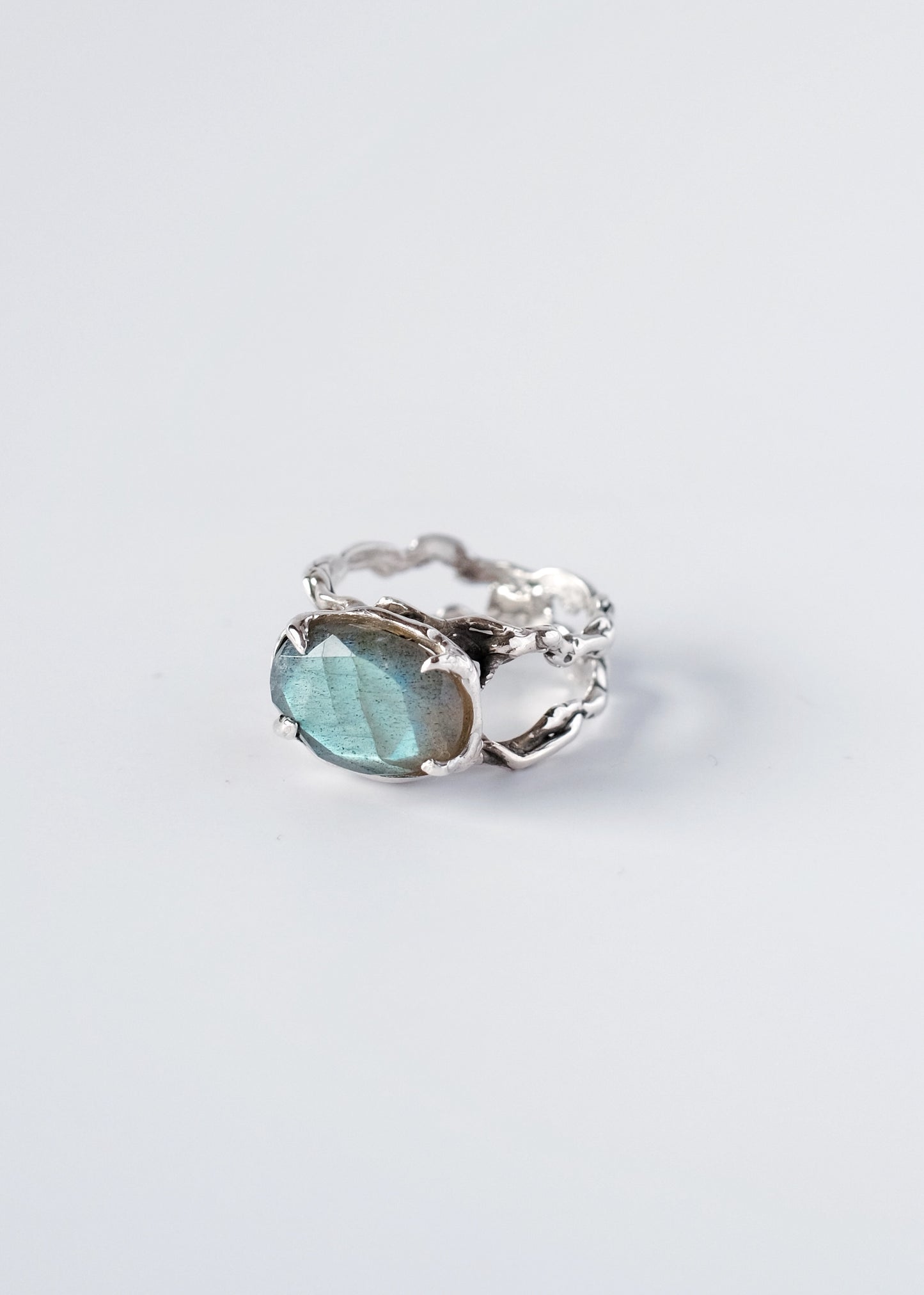 Ring with Large Labradorite