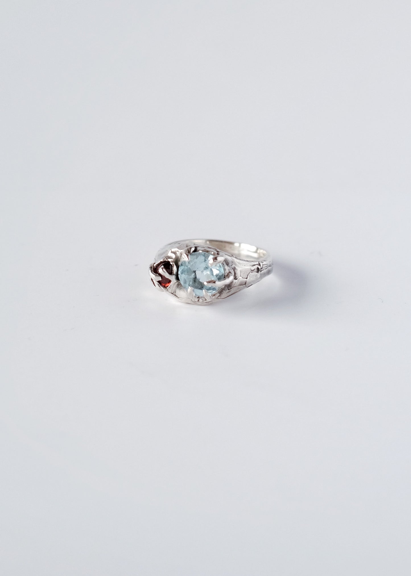Ring with Topaz and Garnet