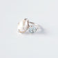 Ring with Pearl and Blue Topaz