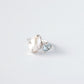 Ring with Pearl and Blue Topaz