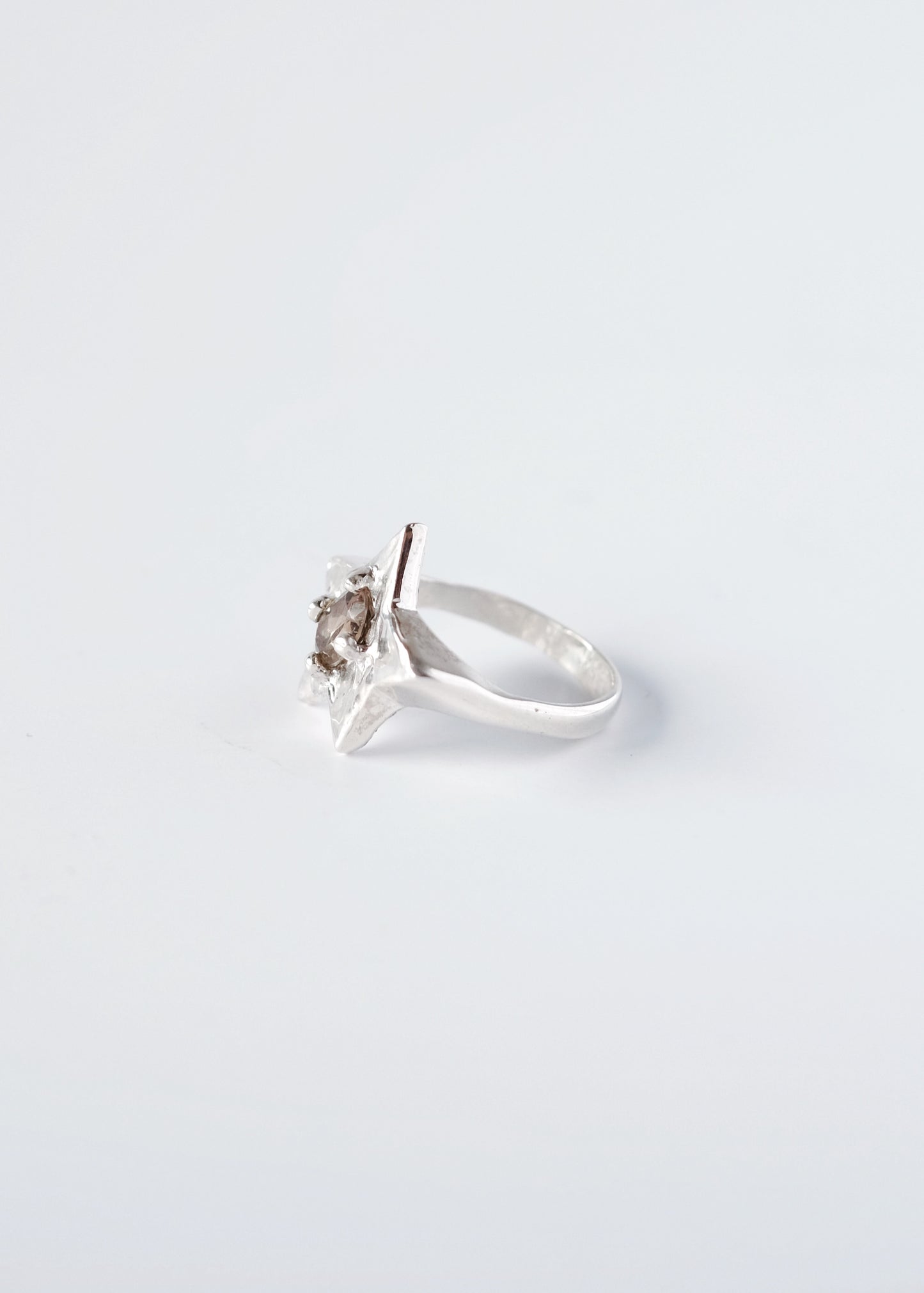 Ring Little Star mit Rauchquarz