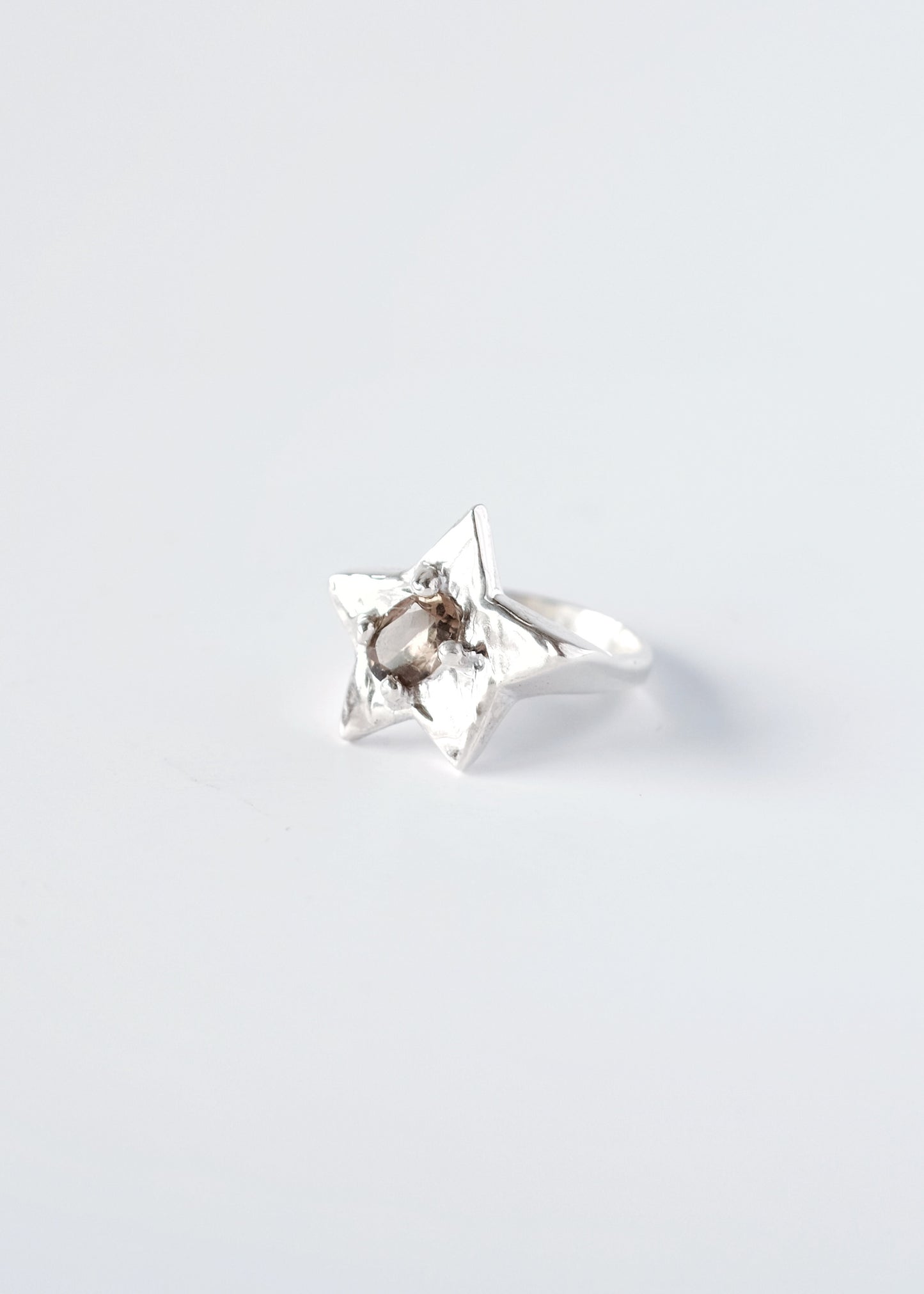Ring Little Star mit Rauchquarz