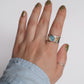 Ring mit blauem Chalcedon und Turmalinen