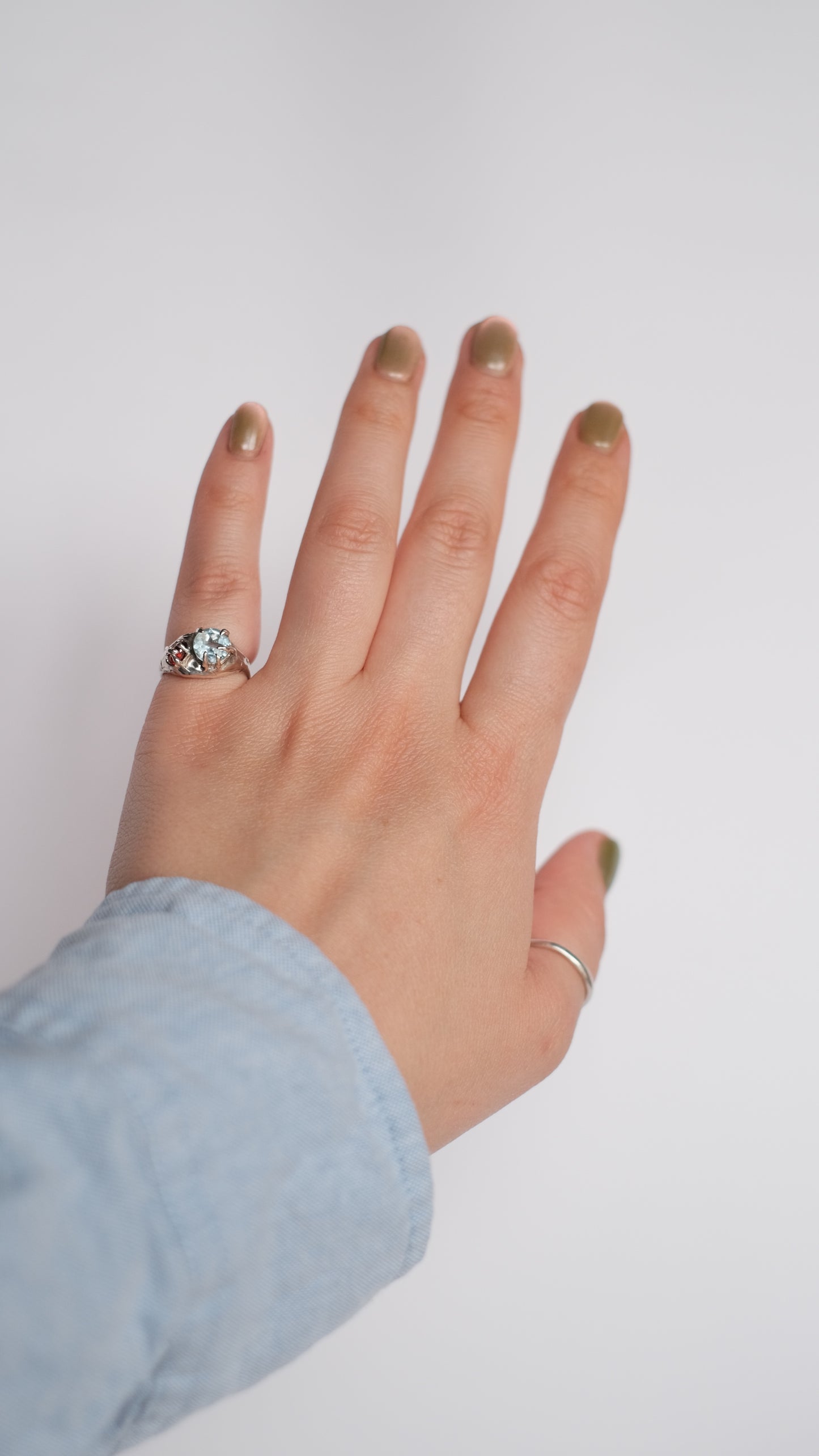 Ring with Topaz and Garnet