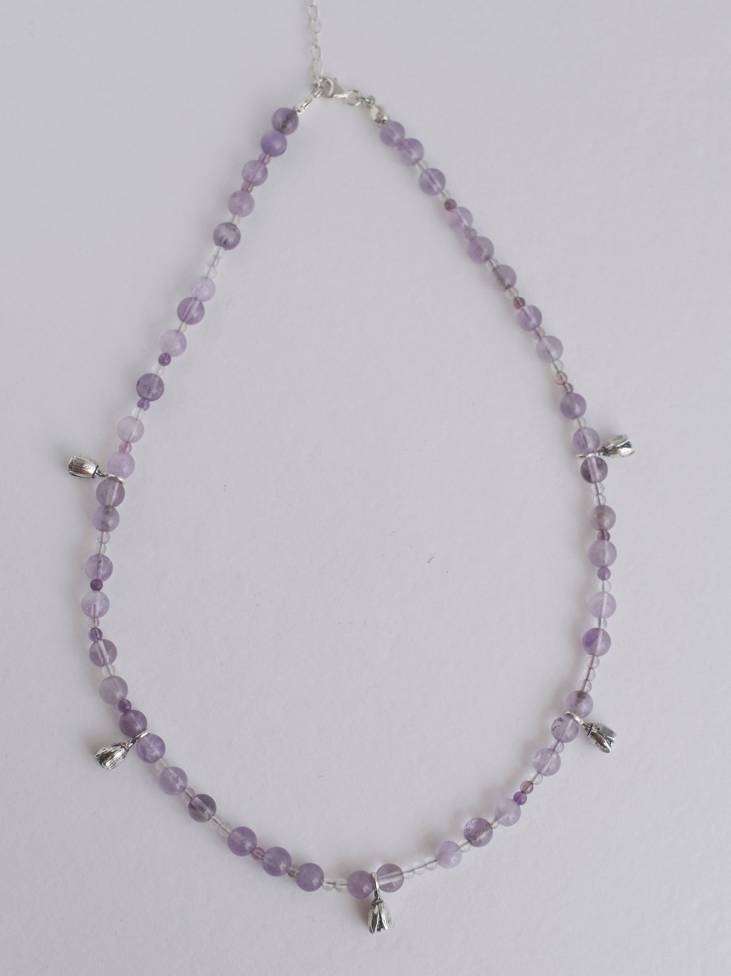 Necklace "Purple field"